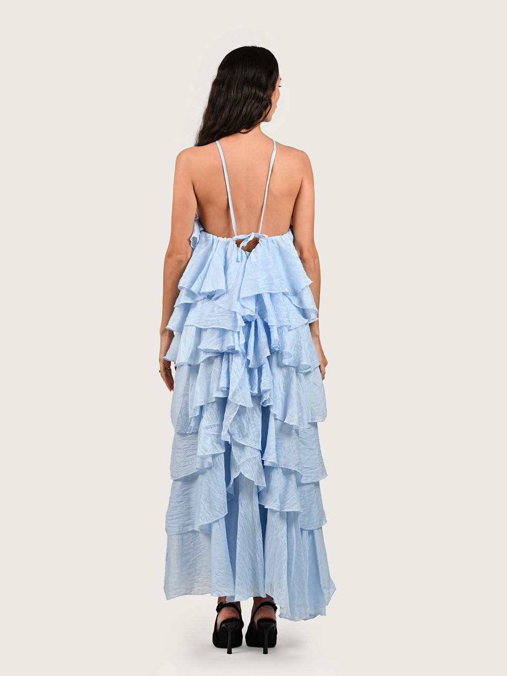The Azure Ruffle Gown