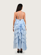 The Azure Ruffle Gown