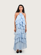 The Azure Ruffle Gown