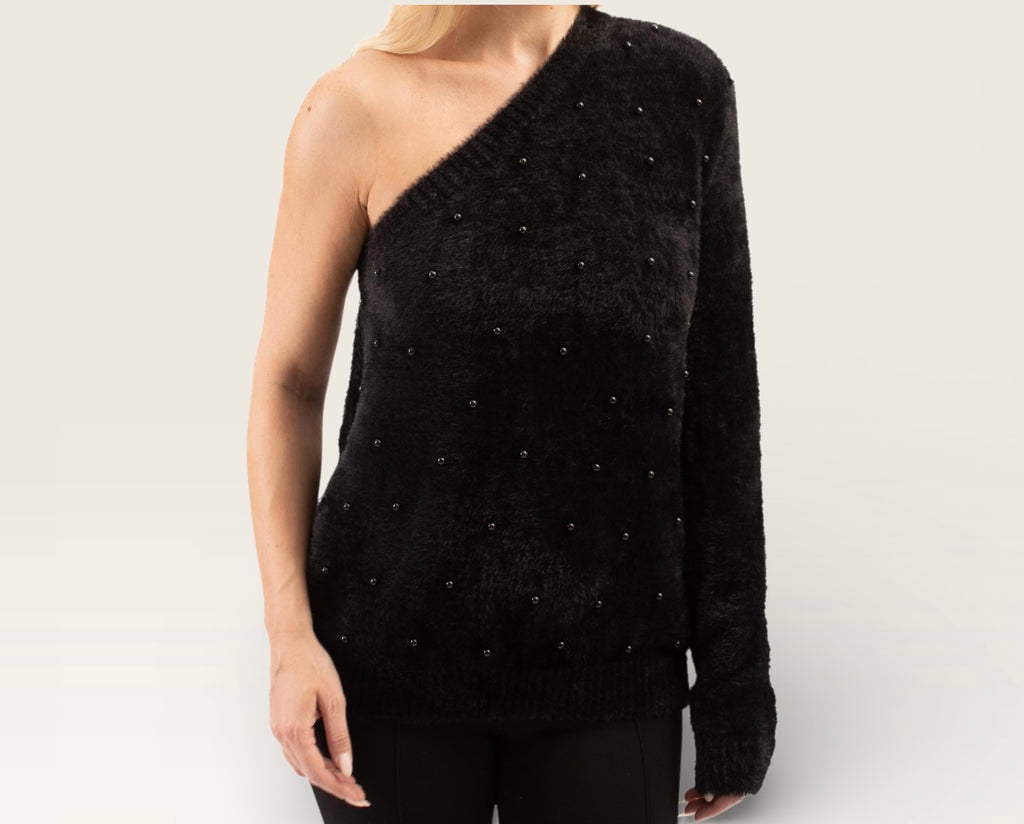 The Noir One‑Shoulder